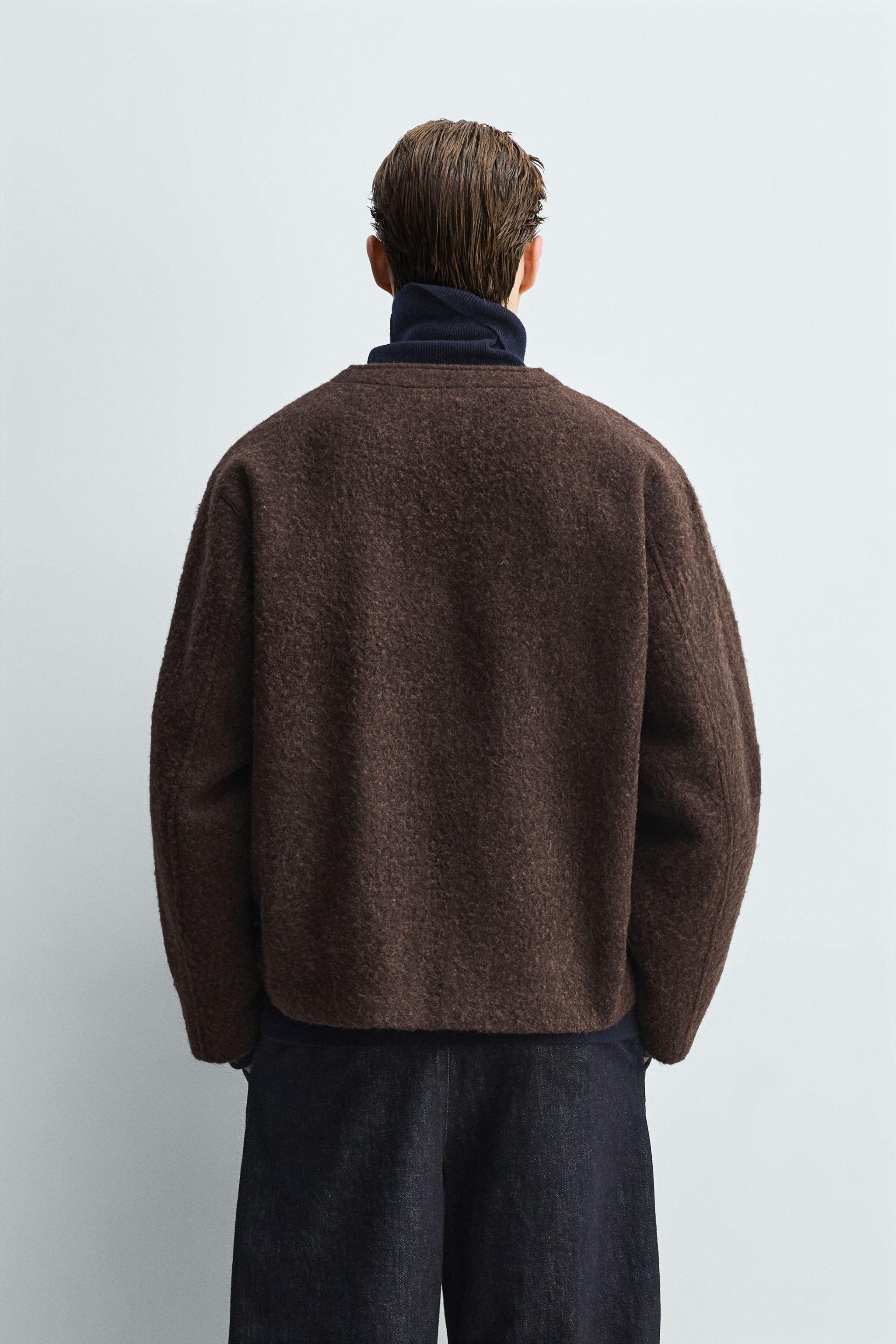 RELAXED FIT TEXTURED CARDIGAN